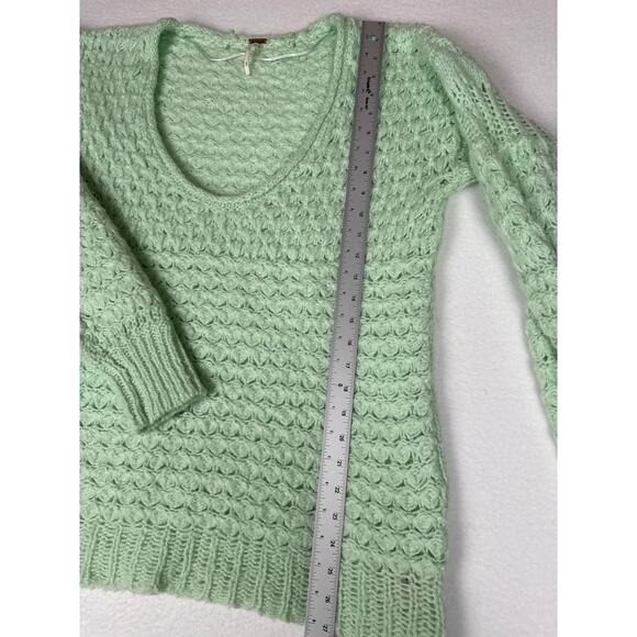 NWOT Free people crashing waves wool blend mint sweater womens S - Picture 6 of 9